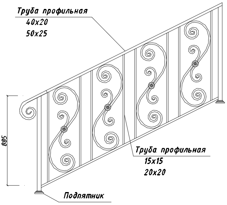 БП-19 в лестничных ограждениях 02