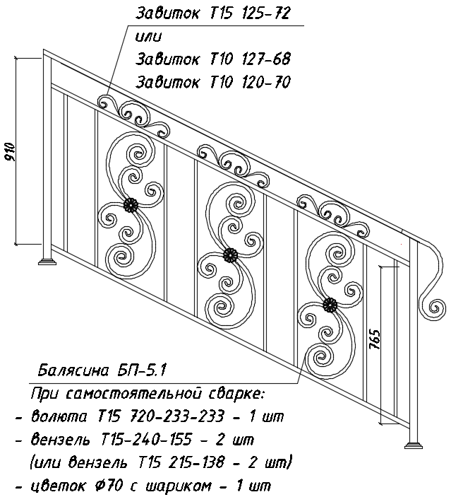 Балясина БП-5-1 - примеры применения