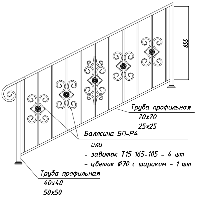 БП-Р6 и БП-Р4 в лестничных ограждениях 03